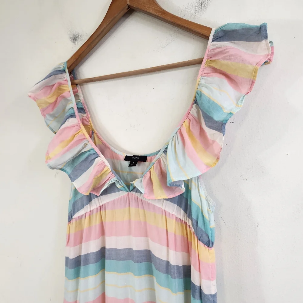J.crew Stripe Midi Dress - Picture 4 of 8